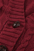 Front Pocket And Buttons Closure Cardigan